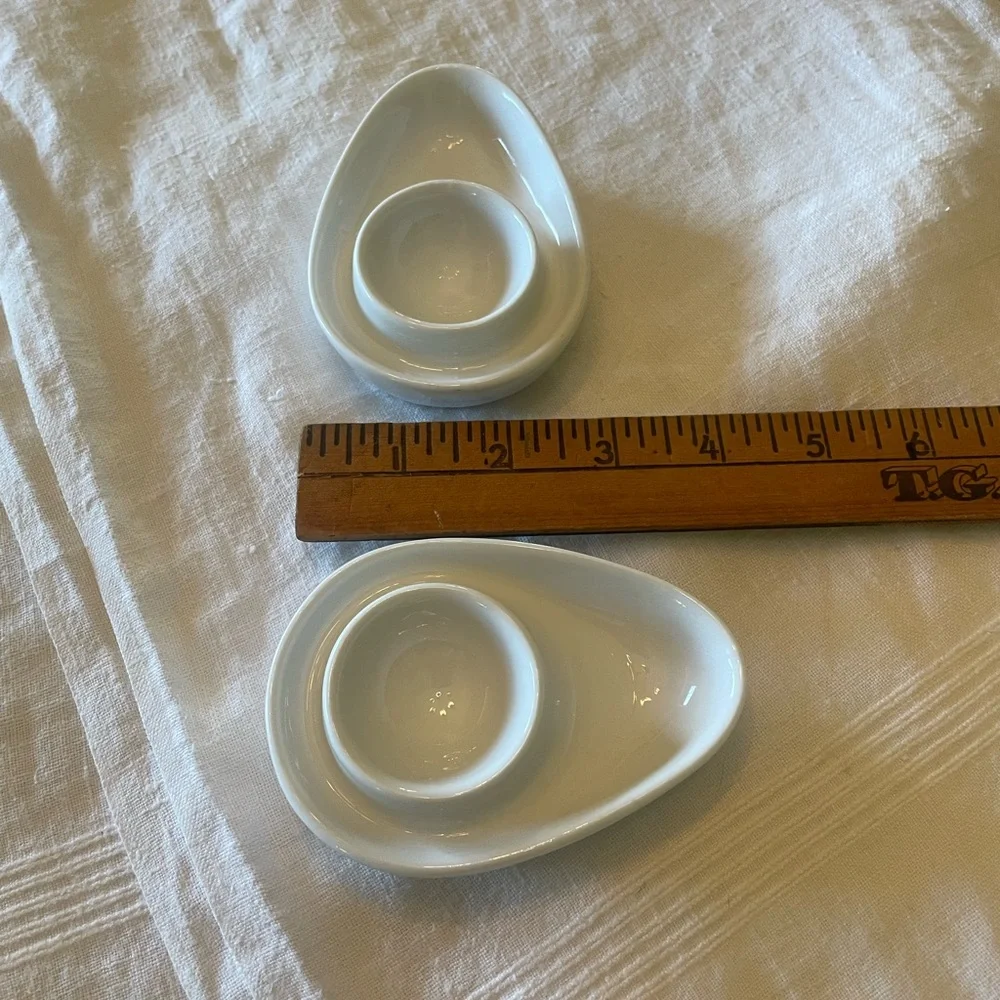 S4 | Vintage Sur La Table white porcelain egg holders